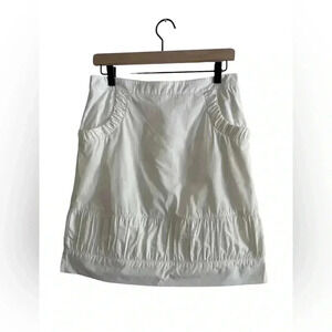 Sandra Angelozzi White Ruffled Skirt